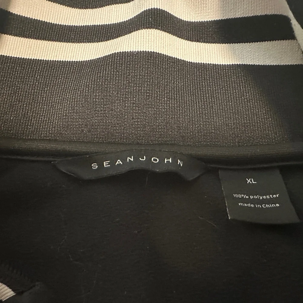 Sean John Vintage Y2K‎ Varsity Jacket Black & Grey sz XL